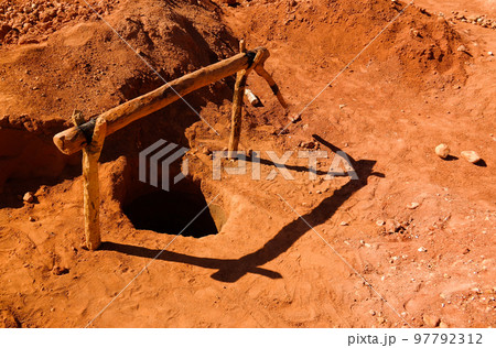 Mining of gems, gold and sapphires. Ilakaka Ihosy District, Ihorombe Region, Madagascar Mining of gems, gold and sapphires. Ilakaka Ihosy District, Ihorombe Region, Madagascar 97792312