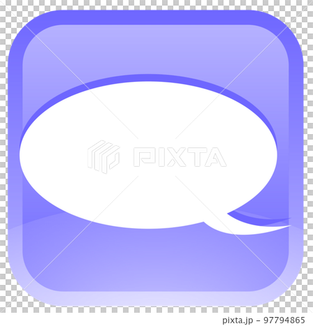 楕円吹き出し　アイコン　紫グラデーション 97794865