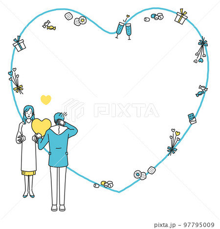 ホワイトデーのフレーム 97795009