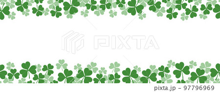 クローバーのシームレスな背景イラスト クローバーのシームレスな背景イラスト 97796969