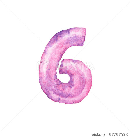 Alphabet numbers. watercolor illustration. Alphabet numbers. watercolor illustration. 97797558