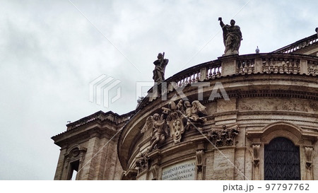 Rome, Italy - October: Exterior facade of the Basilica of Santa Maria Maggiore Rome, Italy - October: Exterior facade of the Basilica of Santa Maria Maggiore 97797762
