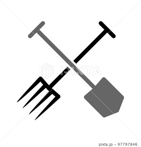 Illustration Vector Graphic of Shovel and Fork Icon 97797846