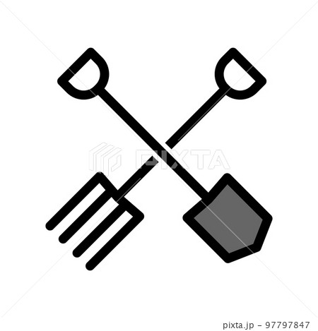 Illustration Vector Graphic of Shovel and Fork Icon 97797847