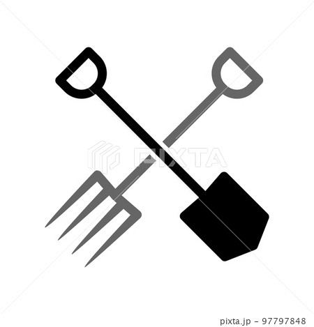 Illustration Vector Graphic of Shovel and Fork Icon 97797848