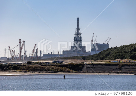 茨城県日立市 久慈川河口と豊岡海岸 茨城県日立市 久慈川河口と豊岡海岸 97799120