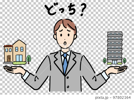 A man who worries about detached houses and apartments 97802164