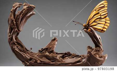 蝶々のチョコレート細工 97803198