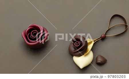 バラのチョコレート細工 バラのチョコレート細工 97803203