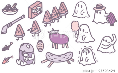 幽霊 祭りのイメージ スイカ 八月 幽霊 祭りのイメージ スイカ 八月 97803424