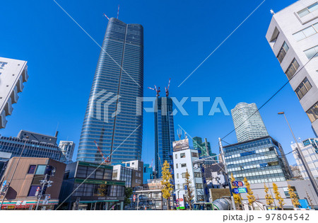 日本の東京都市景観 虎ノ門・麻布台プロジェクトなどを望む 97804542