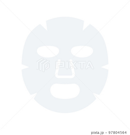 Fabric face mask. Mask for facial skin Isolated on blue background. Fabric face mask. Mask for facial skin Isolated on blue background. 97804564