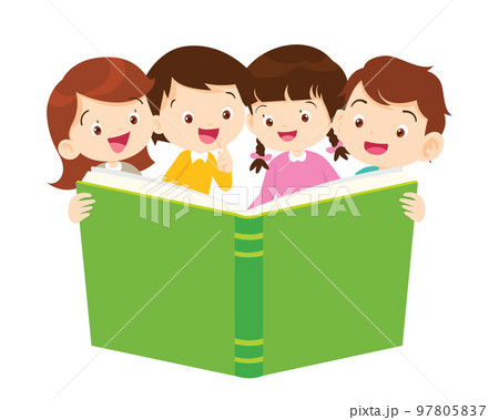 Happy Children reading book Back to School Concept kids and book Happy Children reading book Back to School Concept kids and book 97805837