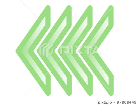 シンプル矢印アイコン　緑C 近未来的 97808449