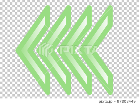 シンプル矢印アイコン　緑C 近未来的 97808449
