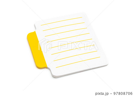 Small lined sticky notes isolated on white background 97808706