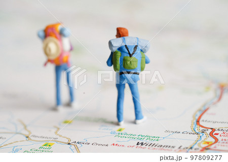 Business people rushing and going on a long trip for a work meeting at office. 97809277