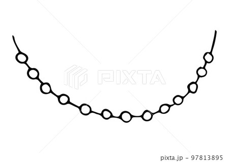 Doodle lights garland. Hand-drawn decoration 97813895