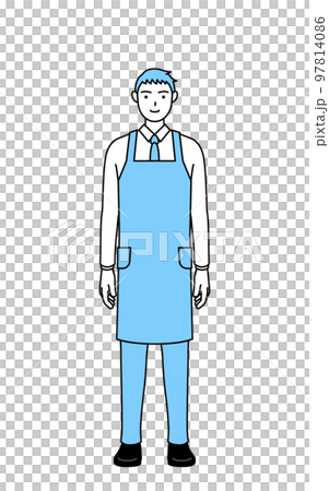 エプロンを着た男性 エプロンを着た男性 97814086