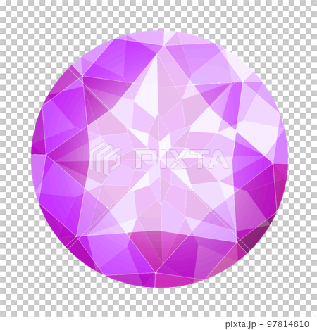 圓形明亮式切割紫色珠寶插圖圖像 圓形明亮式切割紫色珠寶插圖圖像 97814810