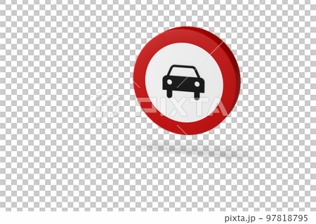 traffic sign, 3d render. Prohibited entry to vehicles motor, except motorcycles two wheels without sidecar. highway traffic code traffic sign, 3d render. Prohibited entry to vehicles motor, except motorcycles two wheels without sidecar. highway traffic code 97818795