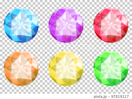 Round brilliant cut jewelry illustration set 97819127