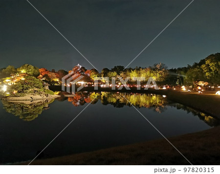紅葉ライトアップ 岡山後楽園 紅葉ライトアップ 岡山後楽園 97820315