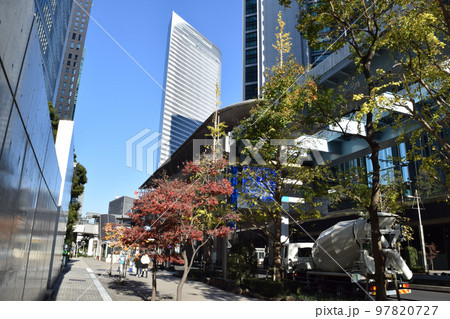 港区 汐留駅前の街並み 97820727