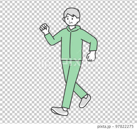 Illustration material of a man walking 97822275