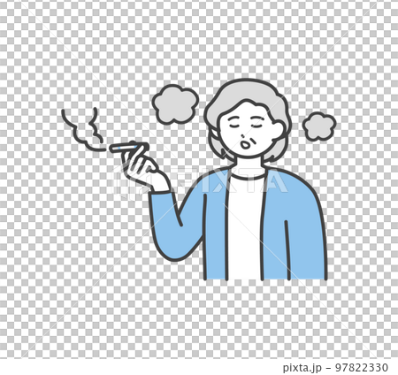 Illustration material of a woman smoking 97822330