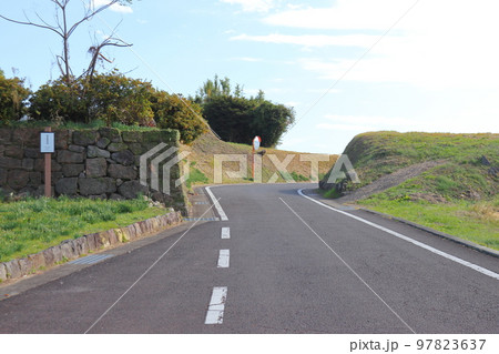 原城の石垣・土塁遺構（三の丸跡付近） 97823637