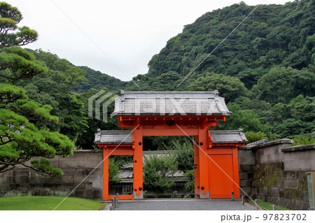 仙厳園　赤い錫門 97823702