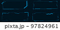 Futuristic interface techno frame pack. Holographic HUD, GUI, UI elements. 97824961