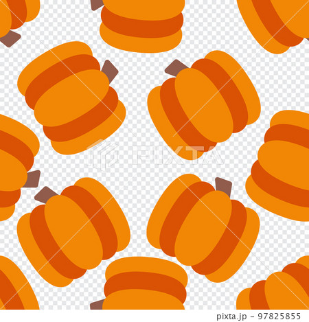 Pumpkin seamless pattern cute background. Vector cute pumpkins seamless pattern isolated. Pumpkin seamless background. Vector illustration 97825855