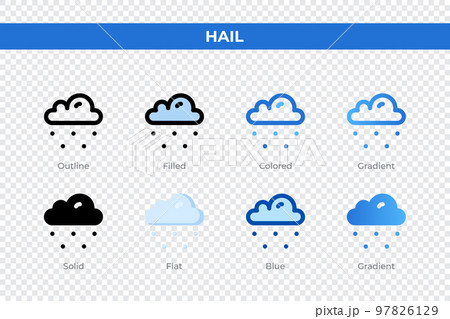 Hail icons in different style. Hail icons set. Holiday symbol. Different style icons set. Vector illustration Hail icons in different style. Hail icons set. Holiday symbol. Different style icons set. Vector illustration 97826129