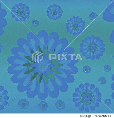 A creative illustration of pastel blue and green floral background 97826644
