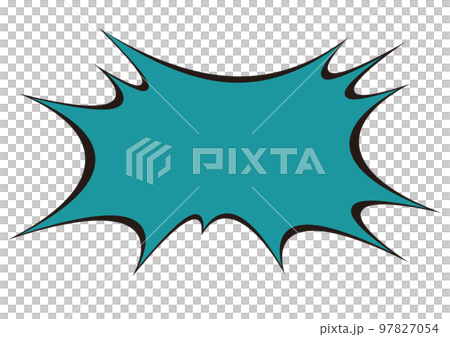 Punk speech bubble blue green Punk speech bubble blue green 97827054