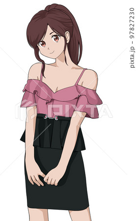 Illustration material set of young women doing - Stock Illustration  [91323050] - PIXTA