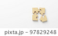Wooden jigsaw puzzle connecting together 97829248