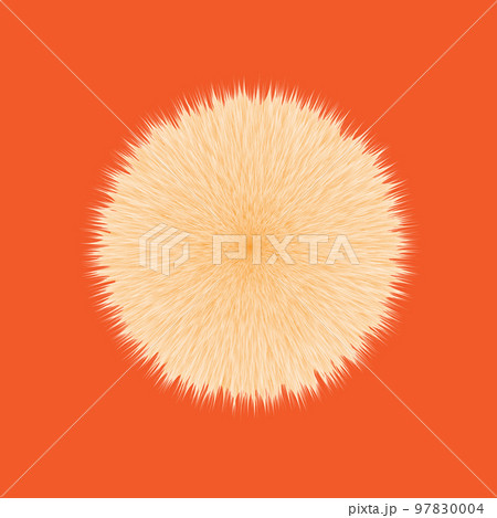 Orange Fluffy Vector Hair Ball 97830004