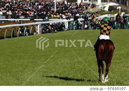 観客とG1で優勝した馬と騎手 観客とG1で優勝した馬と騎手 97830107
