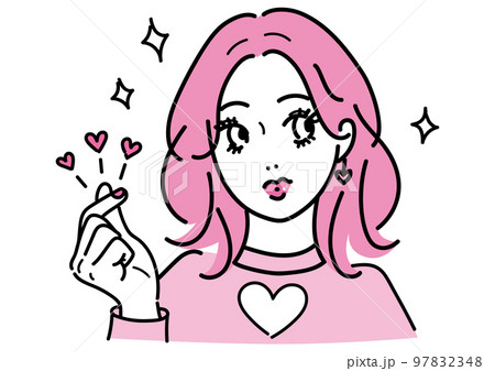 韓国アイドル風の女の子 97832348