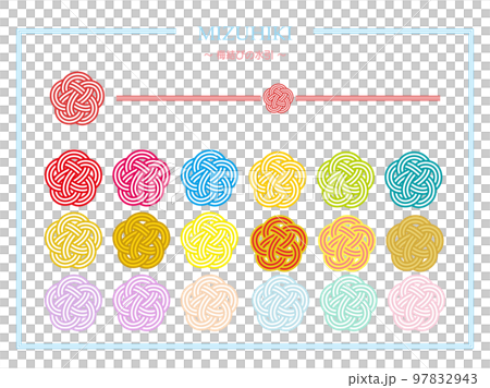 Plum knot mizuhiki colorful set 97832943