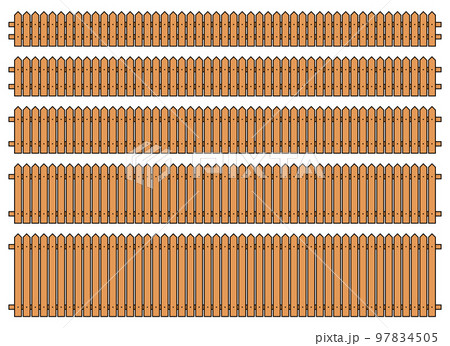 Colored outline fence in flat style vector illustration isolated on white 97834505