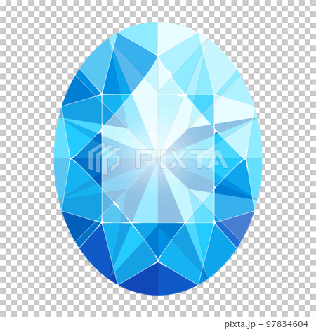 Oval brilliant cut blue jewelry illustration image Oval brilliant cut blue jewelry illustration image 97834604