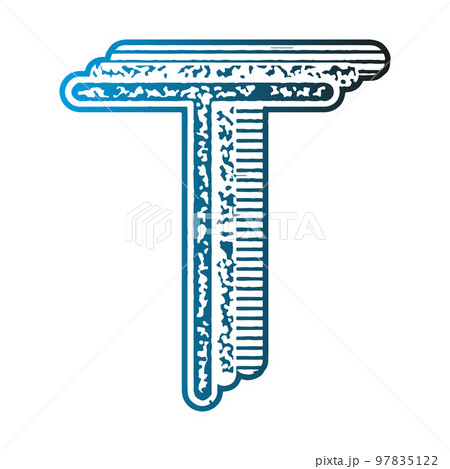 Decorative letter with gradient fill.Art font. Decorative letter with gradient fill.Art font. 97835122