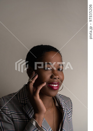 Beautiful young adult woman portrait 97835206