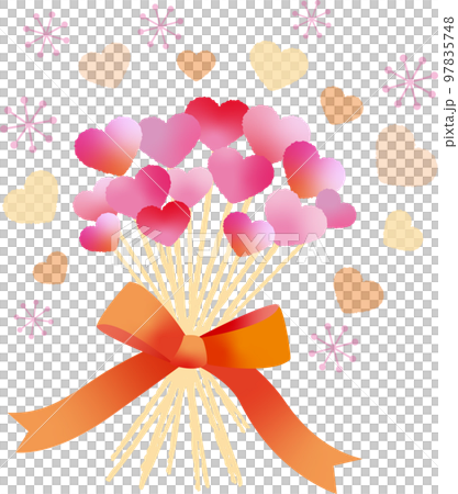 Bouquet of hearts Valentine pink Bouquet of hearts Valentine pink 97835748