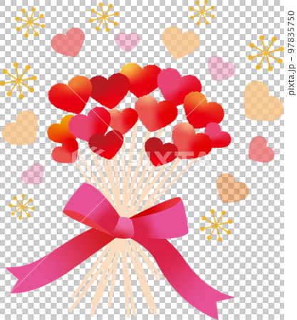 心形花束情人節紅色 心形花束情人節紅色 97835750