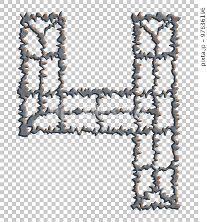 Dull and oxidized metallic font with rusty stains.Art number. Dull and oxidized metallic font with rusty stains.Art number. 97836196